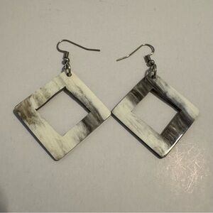 NWOT Ugandan Handmade Geometric Dangle Earrings